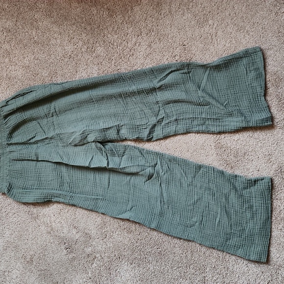 Shade & Shore Textured Olive Green Pants Size XS - Picture 6 of 9